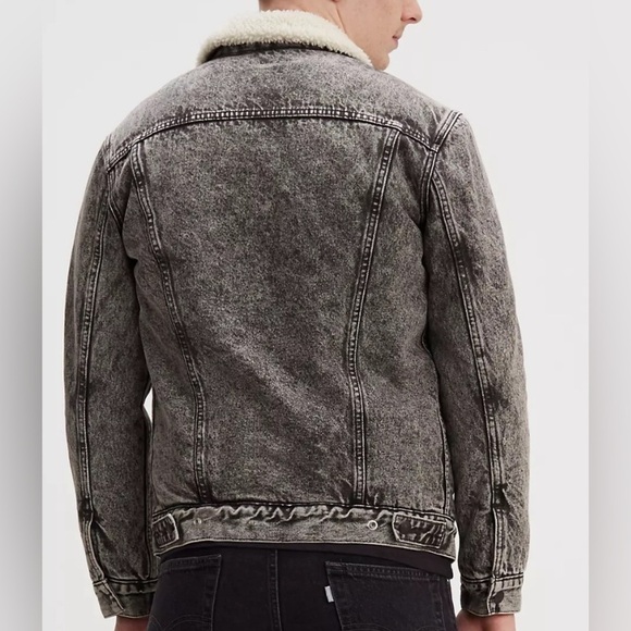 Levi’s Premium men Sherpa trucker jacket vintage style NWOT - Picture 2 of 7